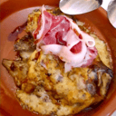 Foto de Ó 3er entrante: Alcachofas confitadas con ragout de setas y jamón (1€ suplemento por persona).