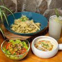 Foto de Pasta Pesto y Crema de Ahuyama