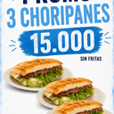 Foto de Promo 3 Choripanes sin fritas