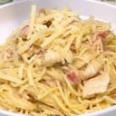 Foto de PASTA CARBONARA CON POLLO