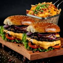 Foto de 2 Cheesburguer + Papas Americanas