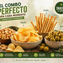Foto de Picaditas con mani, palitos, papitas y aceitunas
