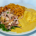 Foto de Tallarín con ceviche y huancaína