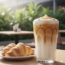 Foto de Cafe Iced Caramel Macchiato + 2 Medialunas