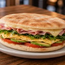 Foto de Sandwich en Pan Arabe de Lomito de Cerdo