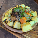 Foto de Matambre braseado con verduras