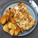 Foto de Carlito a la pizza con papas chip