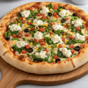 Foto de Pizza vegetariana con borda rellena