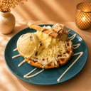 Foto de waffle queso