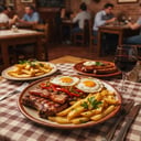Foto de Costillitas de cerdo a la riojana con papas 