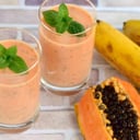 Foto de Papaya con platano y leche