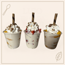 Foto de Fresas y duraznos con crema