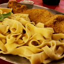 Foto de MILANESA DE TERNERA CON TALLARINES CON MANTECA