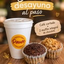 Foto de Cafe cortado de 180ml + 2 muffin de chocolate y nuez