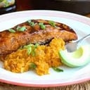 Foto de Salmón rosado c/pure de batata