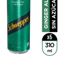 Foto de Schweppes ginger ale sin azúcar 310 ml
