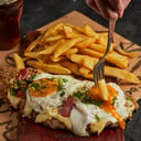 Foto de MILANESA PANCETA VERDEO Y HUEVO FRITO