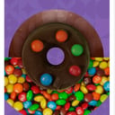 Foto de Helado sabor M & M.