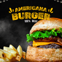 Foto de AMERICANA 1/4 DE LIBRA + PAPA