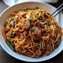 Foto de Yakisoba (fideos al wok estilo oriental)