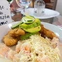 Foto de Camarones y Filete de pescado apanado