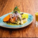 Foto de Ceviche de Salmon y langostinos