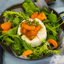 Foto de camembert con durazno y mango 