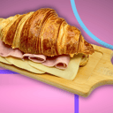 Foto de Croissant de Mantequilla con Jamon y Queso