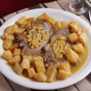 Foto de Bondiola a la mostaza con papas a la española
