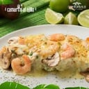 Foto de CAMARONES Y CHAMPIÑONES AL AJILLO GRATINADO