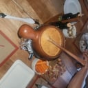 Foto de fondue queso tomate