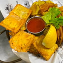 Foto de Raviolones de trucha fritos