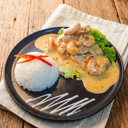 Foto de Salmon con salsa de camarones