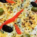 Foto de pizza 4 quesos