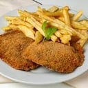 Foto de Milanesa de carne con guarnicion