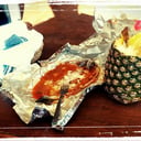 Foto de Trucha enchipoclada con champiñones y queso.