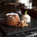 Foto de Volcán de dulce de leche con crema 