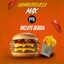 Foto de Combo hamburguesa MAX doble + papas fritas + bebida
