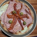 Foto de PIZZA INDIVIDUAL DE JAMON Y MORRONES 4 PORCIONES
