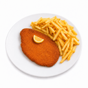 Foto de Milanesa de cerdo con guarnición