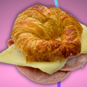 Foto de Croissant de Mantequilla con Jamon y Queso