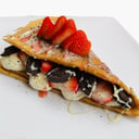 Foto de Crepa de fresa con nata y oreo
