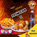 Foto de pollo entero + gaseosa