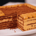 Foto de Porción de torta  chocolina con infusion o gaseosa