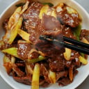 Foto de Carne salteado con Cebolla de Verdeo