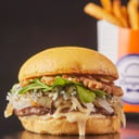Foto de Burguesía Blue Cheese Con Papas Sazonadas