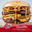 Foto de HAMBURGUESA TORONTO (INCLUYE PAPAS A LA FRANCESA (150G)