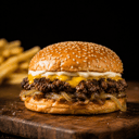 Foto de Hamburguesa Oklahoma + Papas Fritas