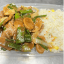 Foto de CARNE CON CHAMPIñONES  con arroz chaufan