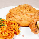 Foto de MILANESA CON TALLARINES + HUANCAINA
